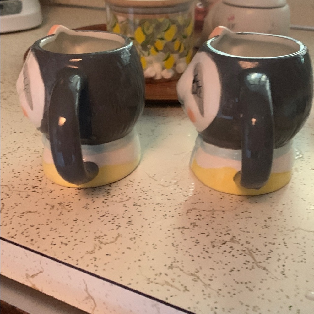 Bundle Of 2 Cute Sloth Face Mugs with Gray and Yellow Mugs - Picture 5 of 9